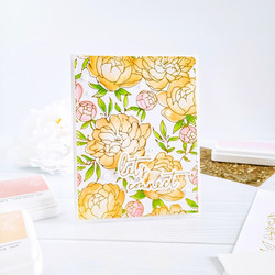 Pinkfresh Studio leimasin Peony Print