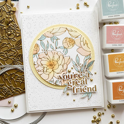 Pinkfresh Studio Hot Foil -kuviolevy Peony Print