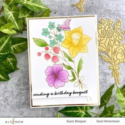 Altenew Morning Blooms Hot Foil -kuviolevy