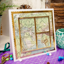 Hunkydory kartonkipakkaus Around the World, A4, 24 arkkia, 350 gsm