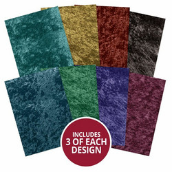 Hunkydory kartonkipakkaus Velvet Luxe, A4, 24 arkkia, 350 gsm