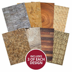Hunkydory kartonkipakkaus Wonderful Wood, A4, 24 arkkia, 350 gsm