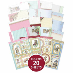 Hunkydory Deluxe Craft Pads paperipakkaus Teddy Loves, A4