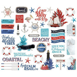 Simple Stories Simple Vintage Vintage Seas Bits & Pieces, leikekuvat