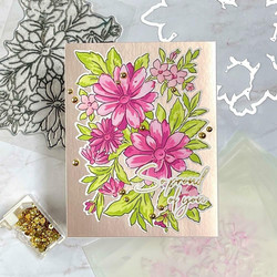 Pinkfresh Studio leimasinsetti Painted Daisies