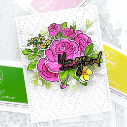 Pinkfresh Studio stanssi Stitched Diamonds Cover Plate