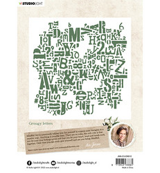 Studio Light kohokuviointikansio Jenine's Mindful Art, Grungy Letters