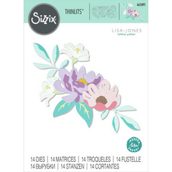 Sizzix Thinlits stanssisetti Layered Summer Flowers