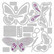 Sizzix Thinlits stanssisetti Patterned Butterflies