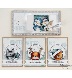 Marianne Design leimasinsetti Peek-a-boo Winter Animals