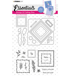 Studio Light Essentials stanssi- ja leimasinsetti Square Floral Envelope