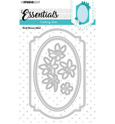 Studio Light Essentials stanssisetti Oval Flower Label