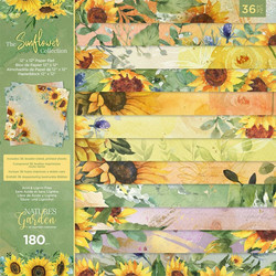 Crafter's Companion  The Sunflower Collection -paperipakkaus, 12