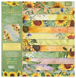 Crafter's Companion The Sunflower Collection -paperipakkaus, 6