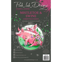 Pink Ink Designs leimasinsetti Mistletoe & Swine