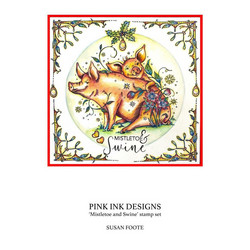 Pink Ink Designs leimasinsetti Mistletoe & Swine