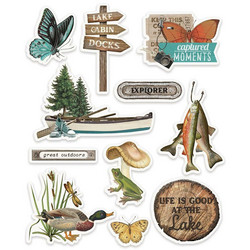 Simple Stories Layered Stickers -tarrat Simple Vintage Lakeside