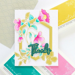 Pinkfresh Studio sapluunasetti Folk Floral Stem, A2