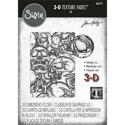 Sizzix 3-D Texture Fades kohokuviointikansio Skulls