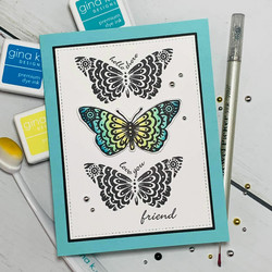 Gina K. Designs leimasin Beautiful Butterflies 3