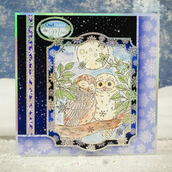 Hunkydory leimasinsetti Under the Moonlight, Snowy Owls