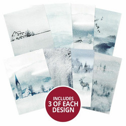 Hunkydory kartonkipakkaus Sensational Snowscapes, A4, 24 arkkia, 350 gsm