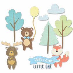 Sizzix Thinlits stanssisetti Woodland Baby