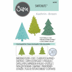 Sizzix Switchlits kohokuviointikansio sekä stanssisetti Festive Trees