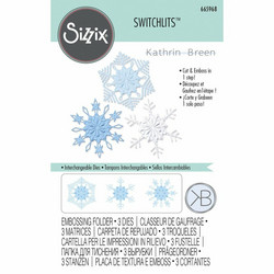 Sizzix Switchlits kohokuviointikansio sekä stanssisetti Winter Snowflakes
