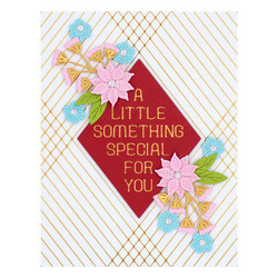Spellbinders Glimmer Hot Foil -kuviolevy Crossed Lines Cardfront