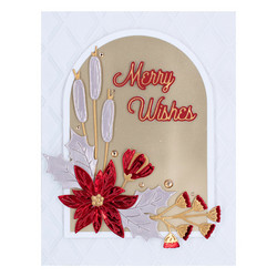 Spellbinders Glimmer Hot Foil -kuviolevy ja stanssisetti Merry Glimmer Sentiments