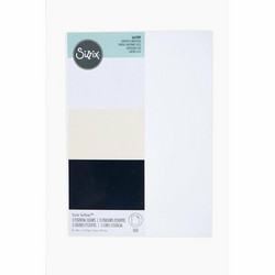 Sizzix Surfacez -paperipakkaus Smooth Black/Ivory/White, 60 arkkia