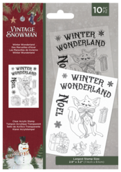 Crafter's Companion Vintage Snowman leimasin Winter Wonderland