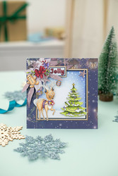 Crafter's Companion Vintage Snowman leimasin Christmas Greetings