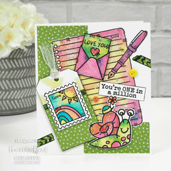 Woodware leimasin Scrap Note Book Page
