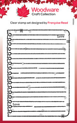 Woodware leimasin Scrap Note Book Page