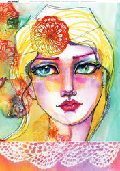 Jane Davenport Collage Sheets -riisipaperit Bright Girls