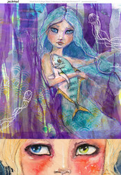 Jane Davenport Collage Sheets -riisipaperit Siren's Song