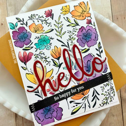 Pinkfresh Studio sapluunasetti Inky Floral, A2