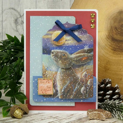 Hunkydory kartonkipakkaus Meadow Hares at Wintertime, Matt-tastic Adorable Scorable