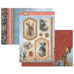 Hunkydory Meadow Hares at Wintertime Luxury Topper -pakkaus, Hide & Seek