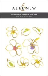 Altenew Linear Life: Tropical Garden Hot Foil -kuviolevy