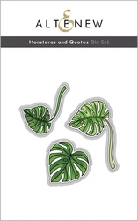 Altenew Monsteras and Quotes -stanssi