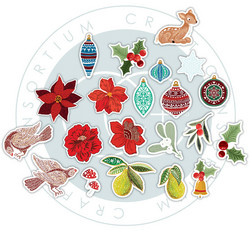Craft Consortium Tis the Season Chipboard Ephemera -leikekuvat