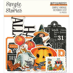 Simple Stories Simple Vintage October 31st, Bits & Pieces, leikekuvat