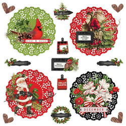 Simple Stories Simple Vintage Christmas Lodge Chipboard Clusters, leikekuvat