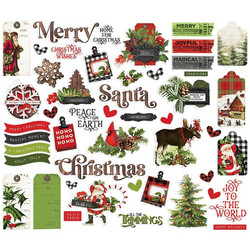 Simple Stories Simple Vintage Christmas Lodge, Bits & Pieces, leikekuvat