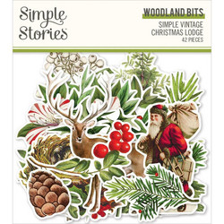 Simple Stories Simple Vintage Christmas Lodge, Woodland Bits, leikekuvat
