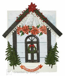 Joy! crafts Christmas Door -stanssi