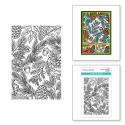 Spellbinders leimasin Pretty Pine Background